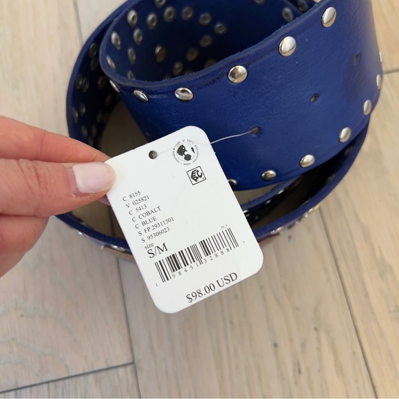 NWT Free People Vega Coin Belt in Cobalt Blue - Picture 6 of 6